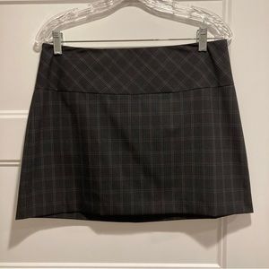 Express Black Plaid Zip Back Miniskirt